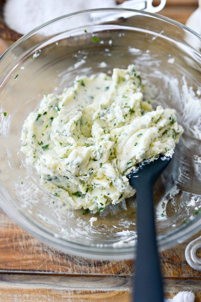 parmesan garlic butter in bowl