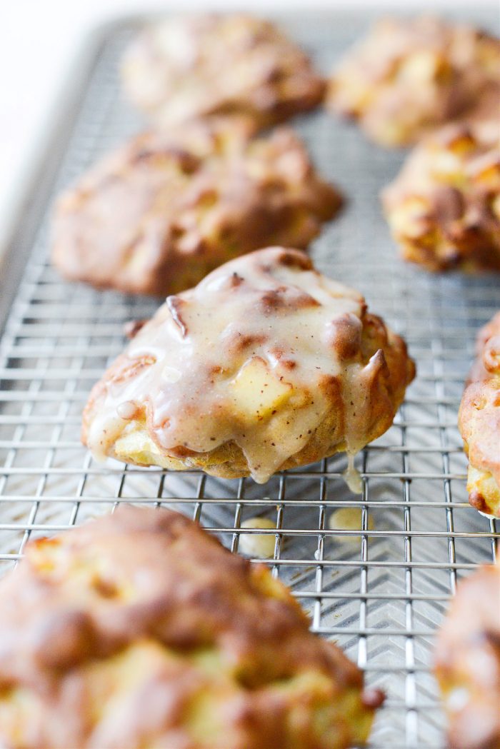 freshly glazed apple fritter