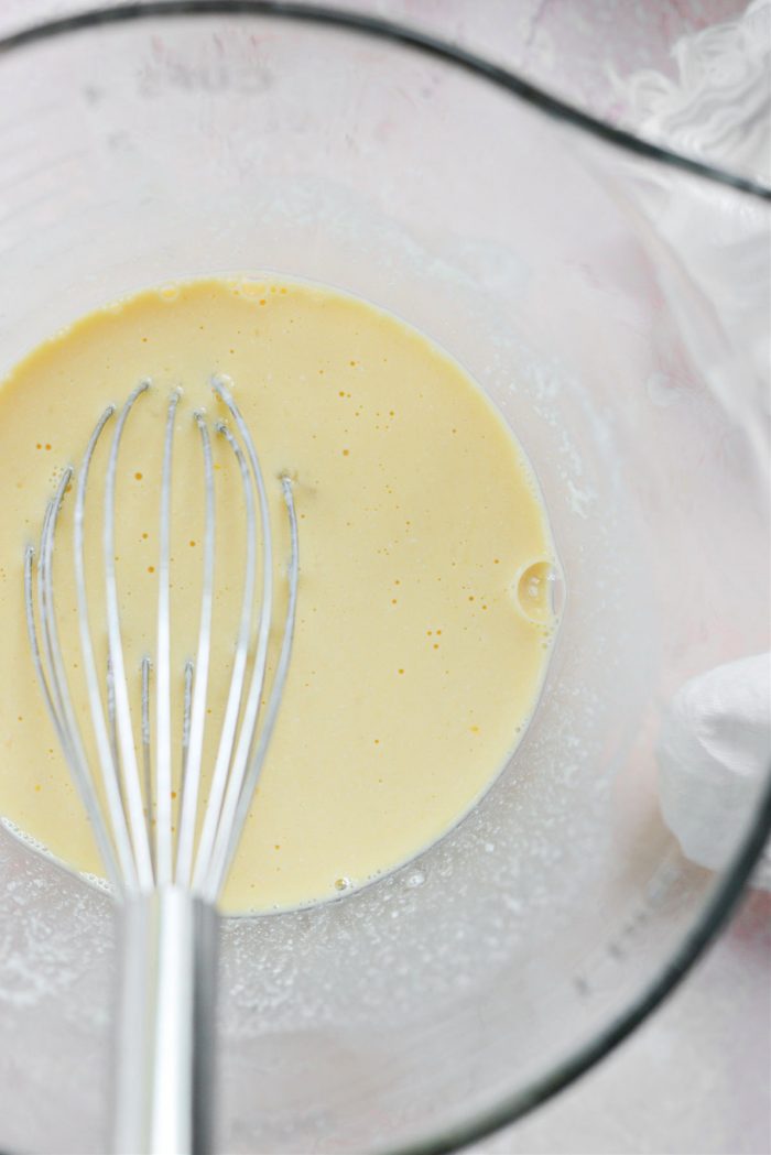 whisked wet ingredients