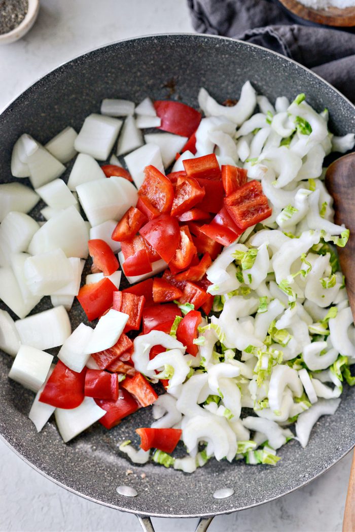 add veggies to skillet