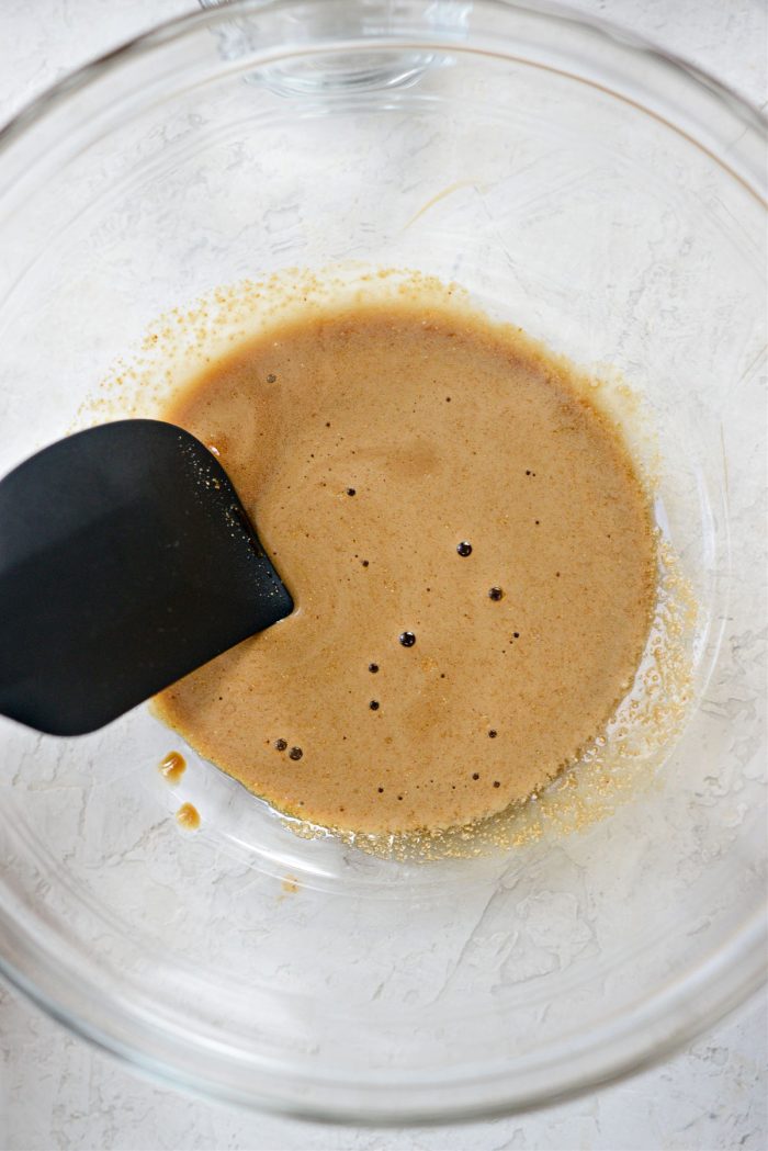 stirred ingredients for marinade