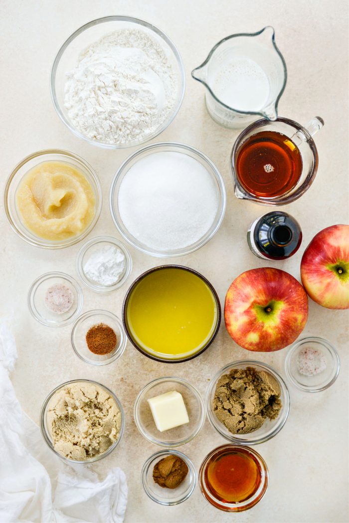 ingredients for Caramel Apple Pudding Cake