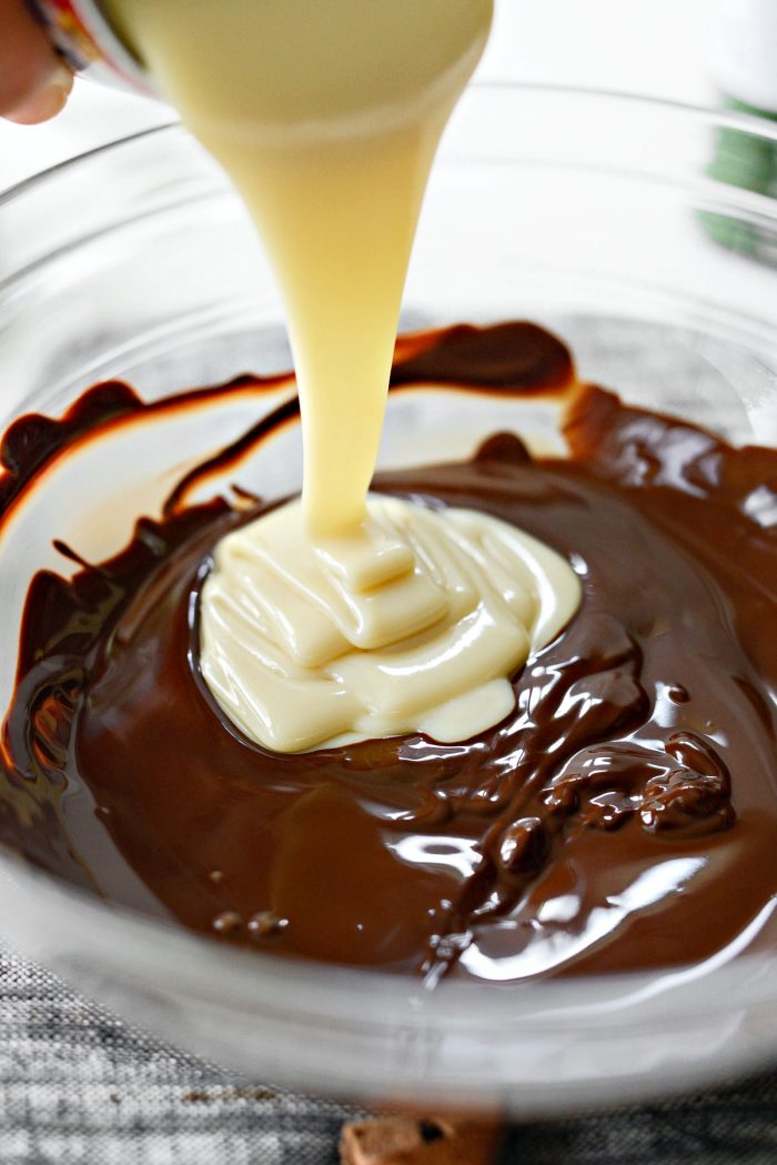 pour in sweetened condensed milk