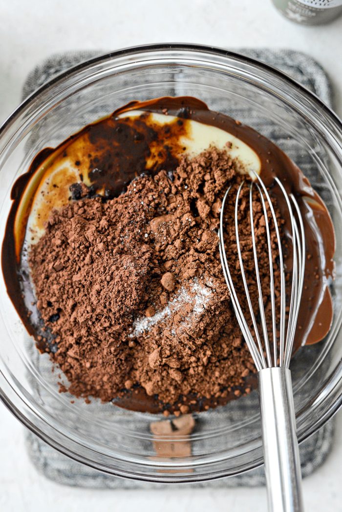 add in vanilla, both cocoa powder and salt