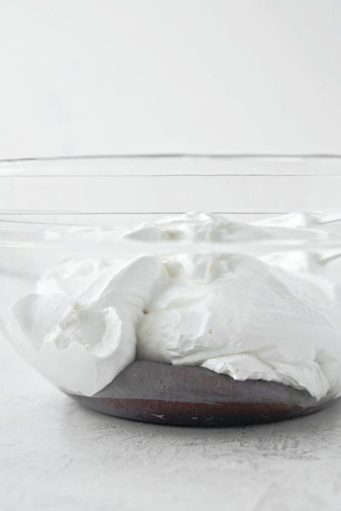 add whipped cream to chocolate mixture
