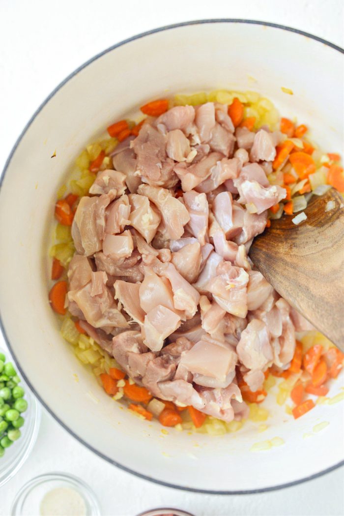 diced chicken thigh meat