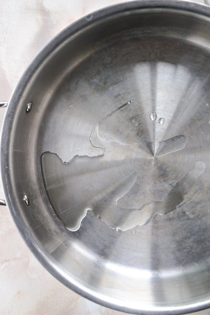 oil in large, deep skillet