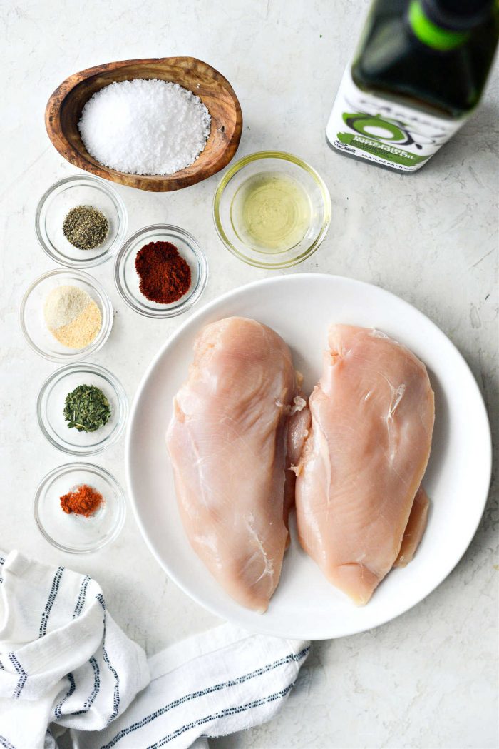 Ingredients for Air Fryer Chicken Breasts