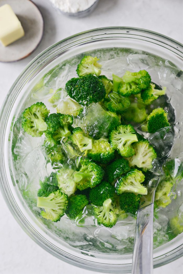 add broccoli to ice water