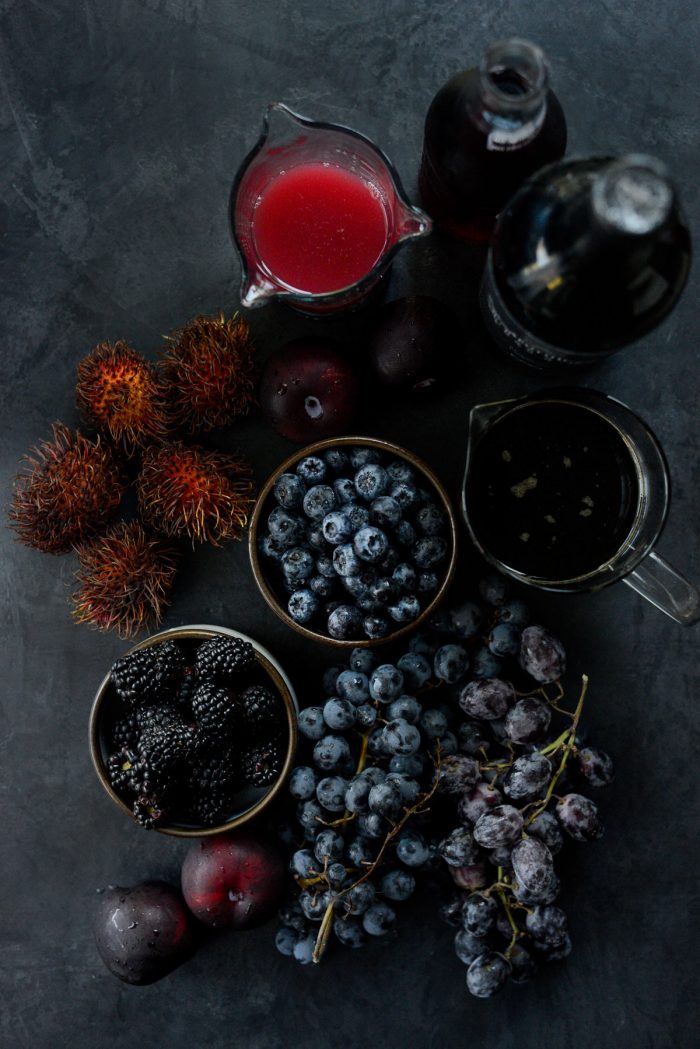 Ingredients for Black Magic Sangria