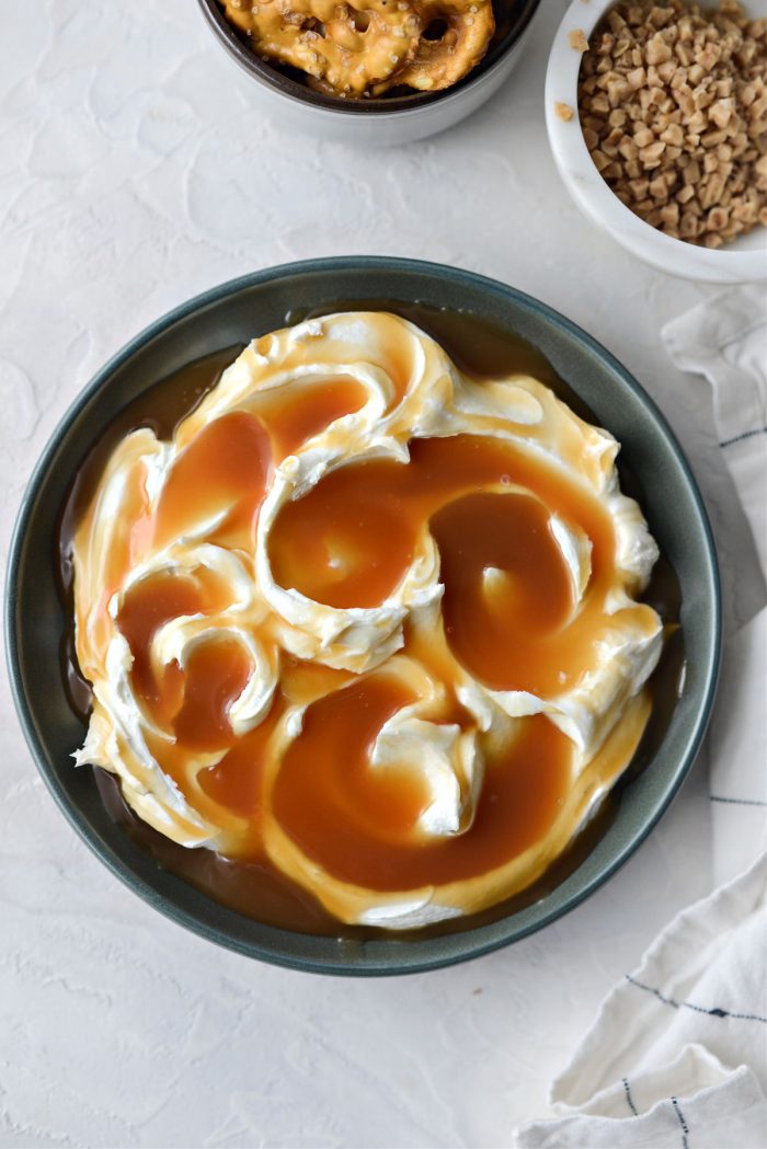 caramel topped whipped goat cheese