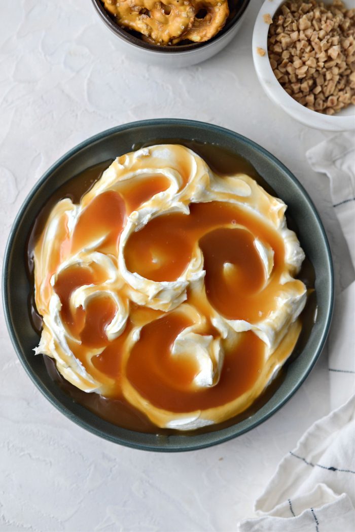 caramel topped whipped goat cheese