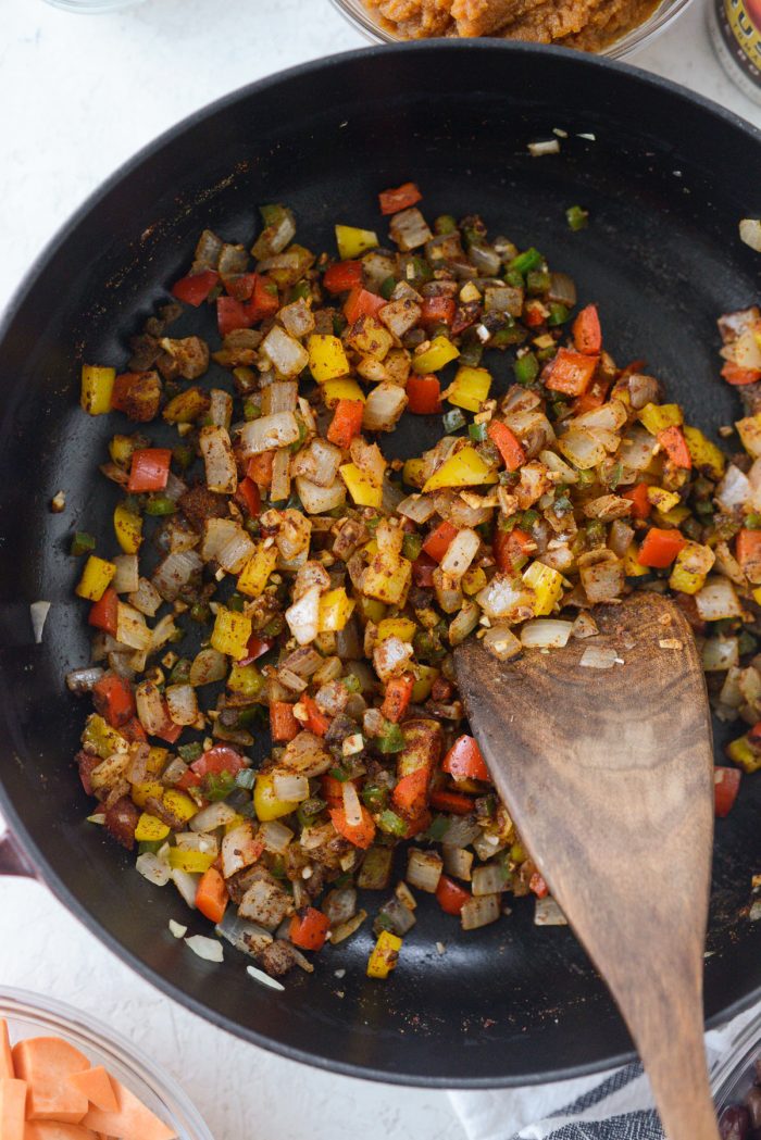 sauteed veggies and spices