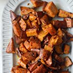 Cinnamon Roasted Hot Honey Sweet Potatoes