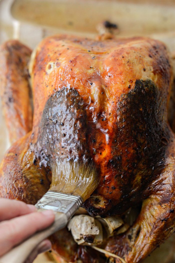 brush turkey with warm apple jelly