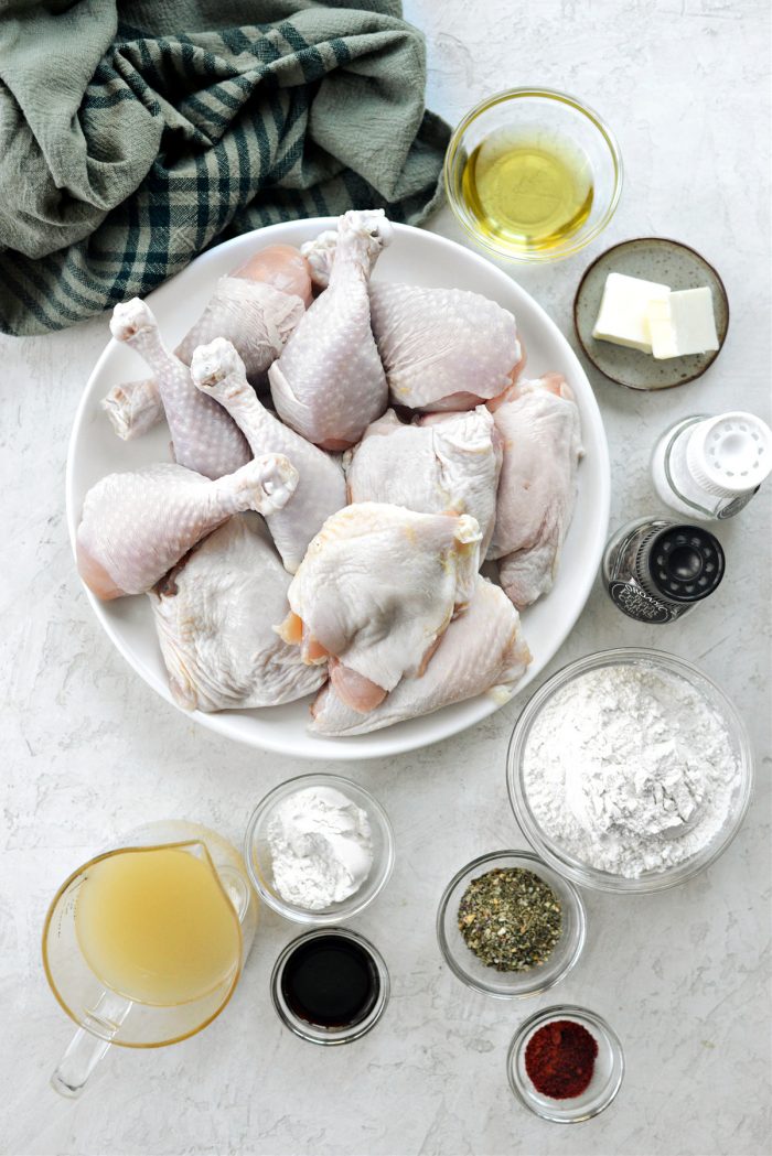 ingredients for Homestyle Baked Chicken with Gravy