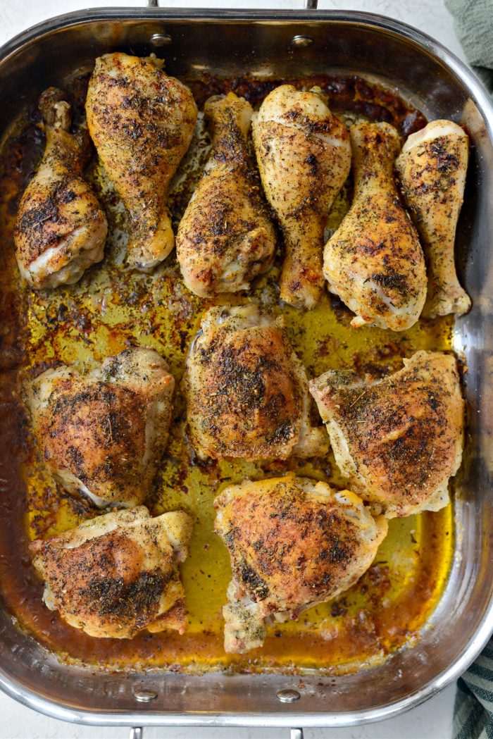 pan of Homestyle Baked Chicken