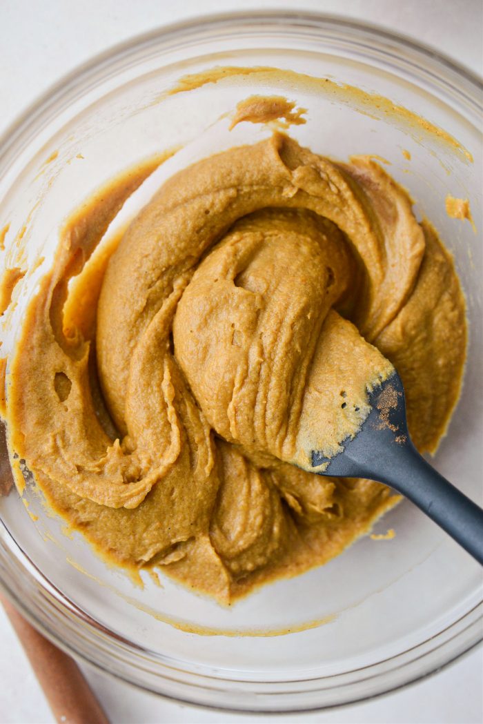 combine pumpkin batter