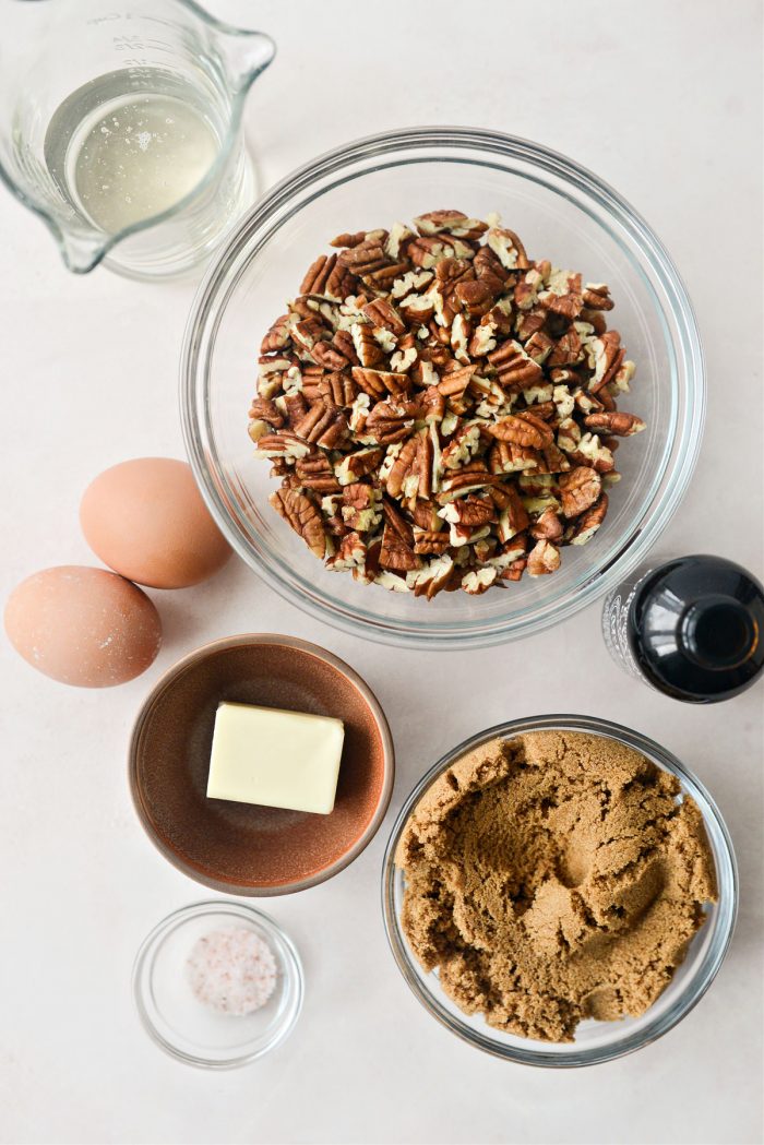 ingredients for the pecan layer
