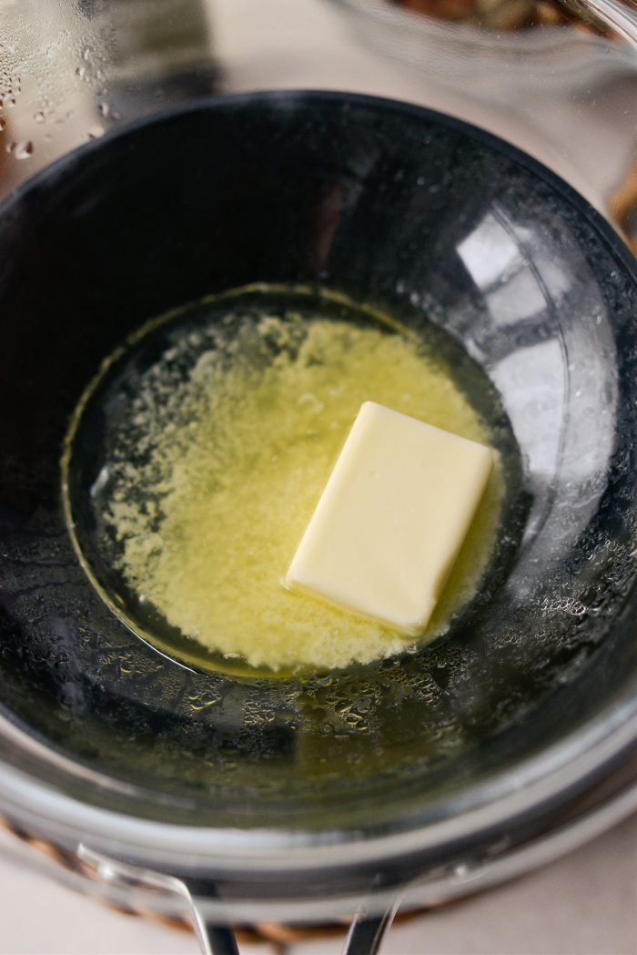 melt butter in double boiler