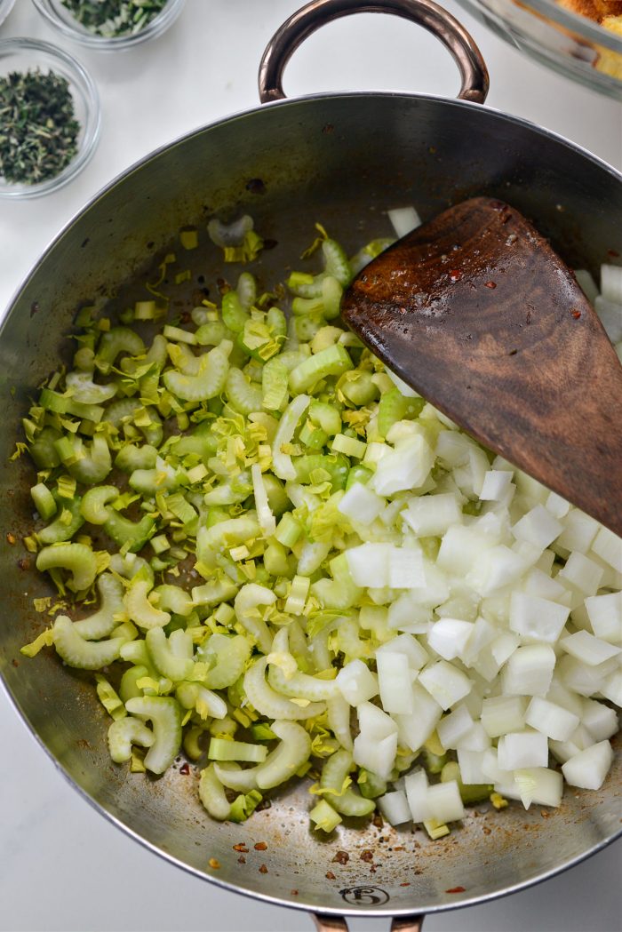 add onions and celery to skillet