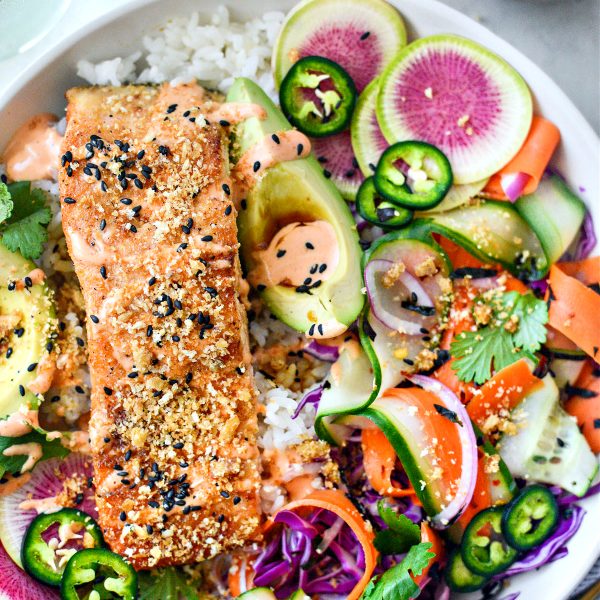 Spicy Salmon Crunch Bowl Simply Scratch