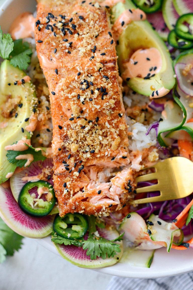 Spicy Salmon Crunch Bowl Simply Scratch