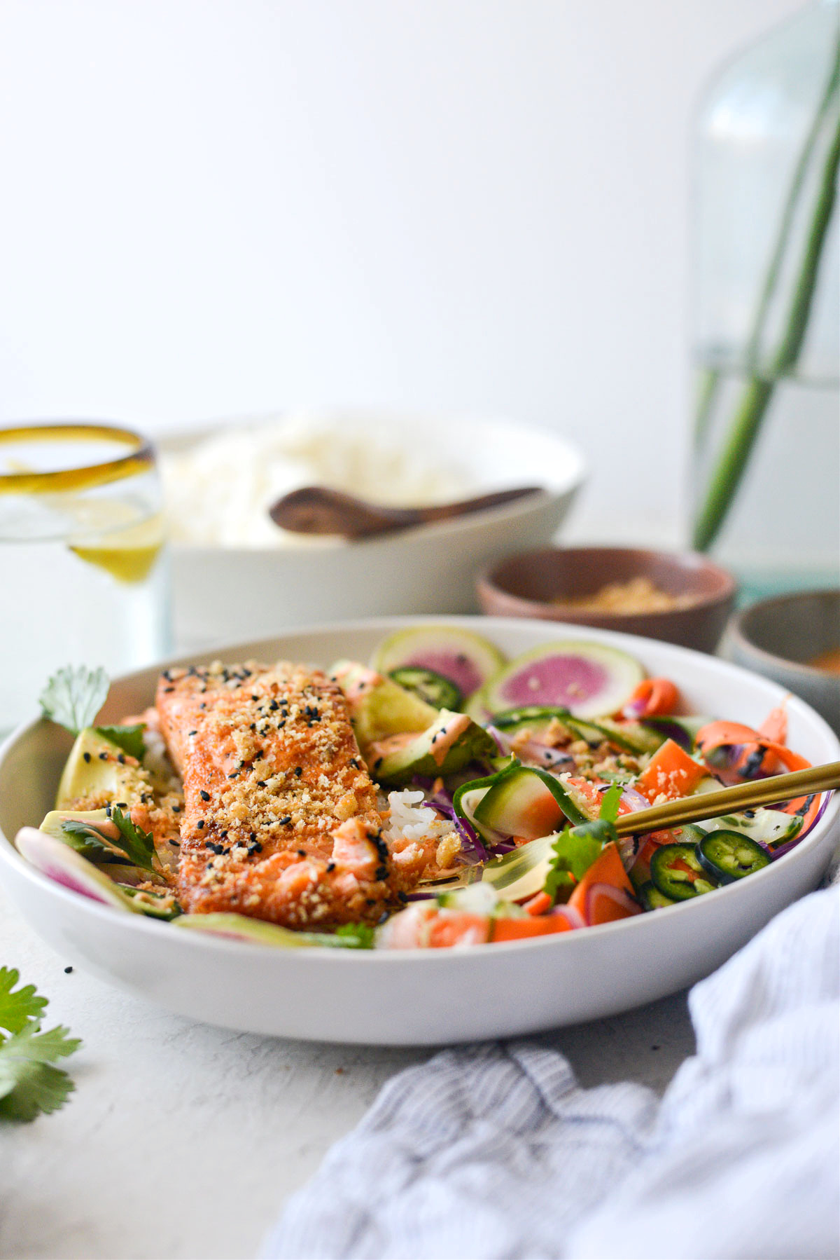 Spicy Salmon Crunch Bowl Simply Scratch