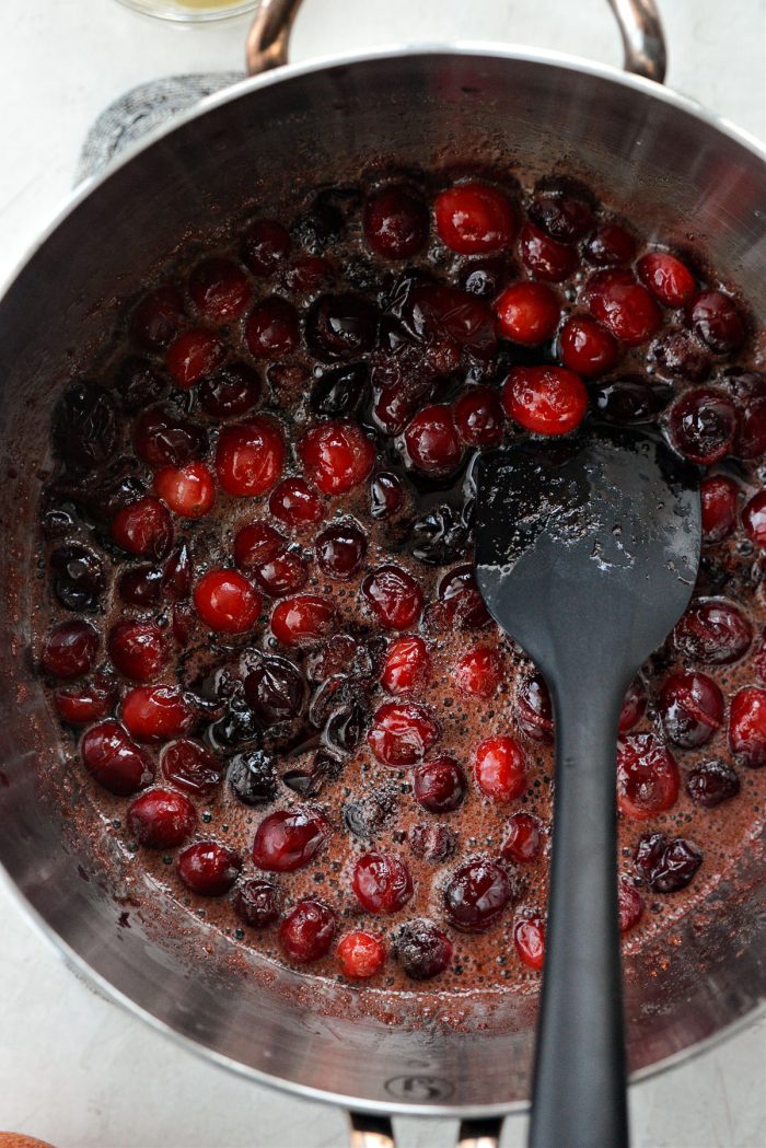 remove off heat when cranberries burst