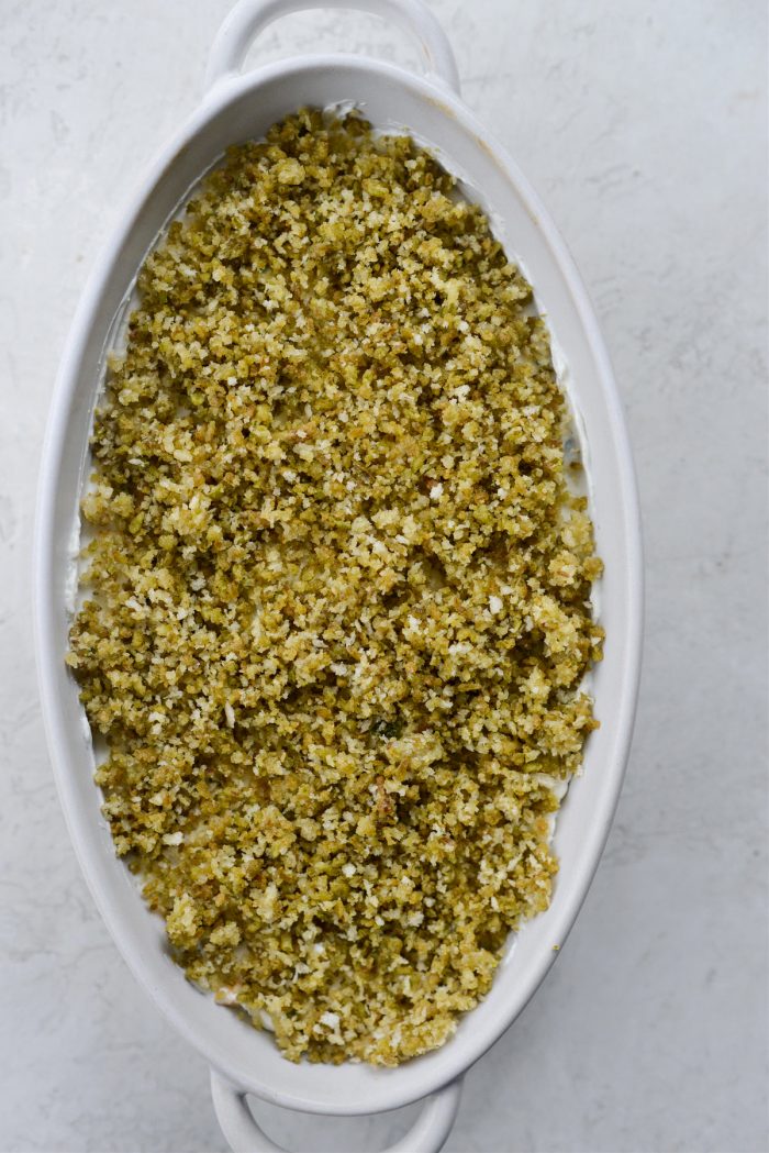 top with jalapeno crumb mixture