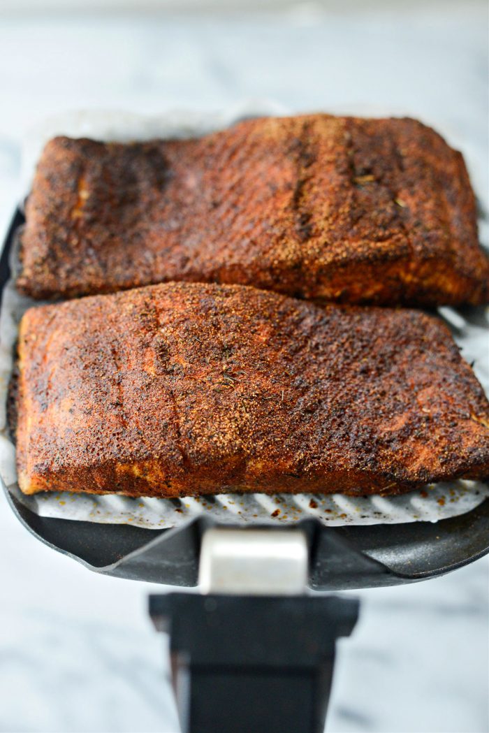 air fried blackened salmon