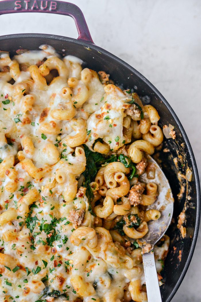 Italian Turkey Spinach Cavatappi Pasta