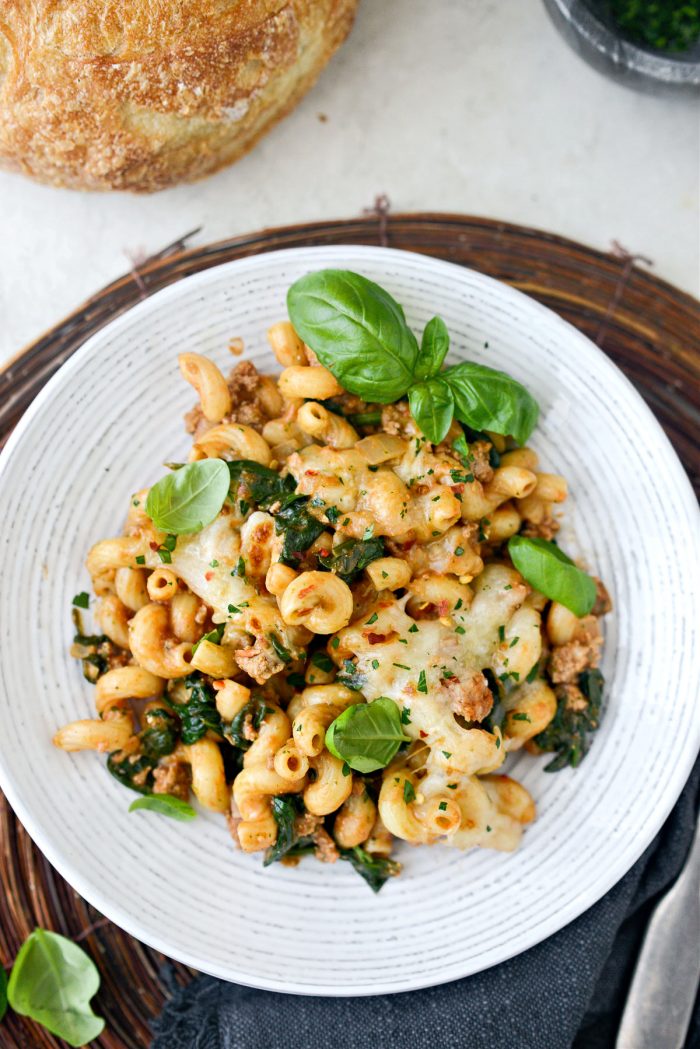 Italian Turkey Spinach Cavatappi Pasta