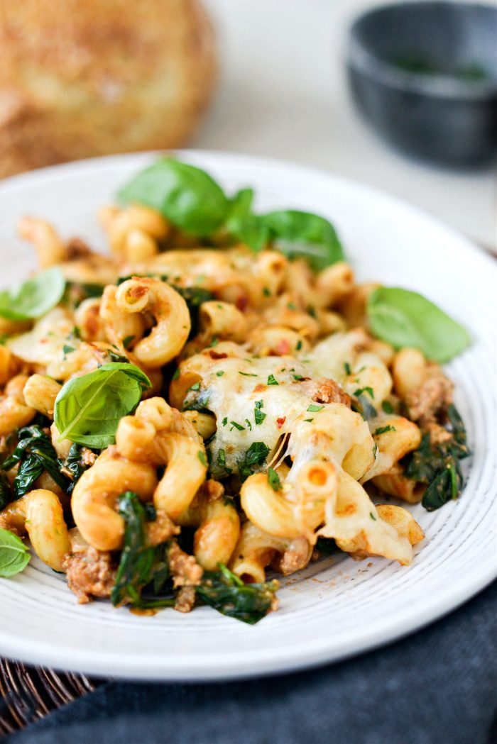 Italian Turkey Spinach Cavatappi Pasta