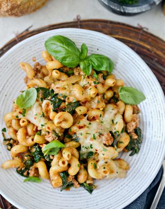 Italian Turkey Spinach Cavatappi Pasta