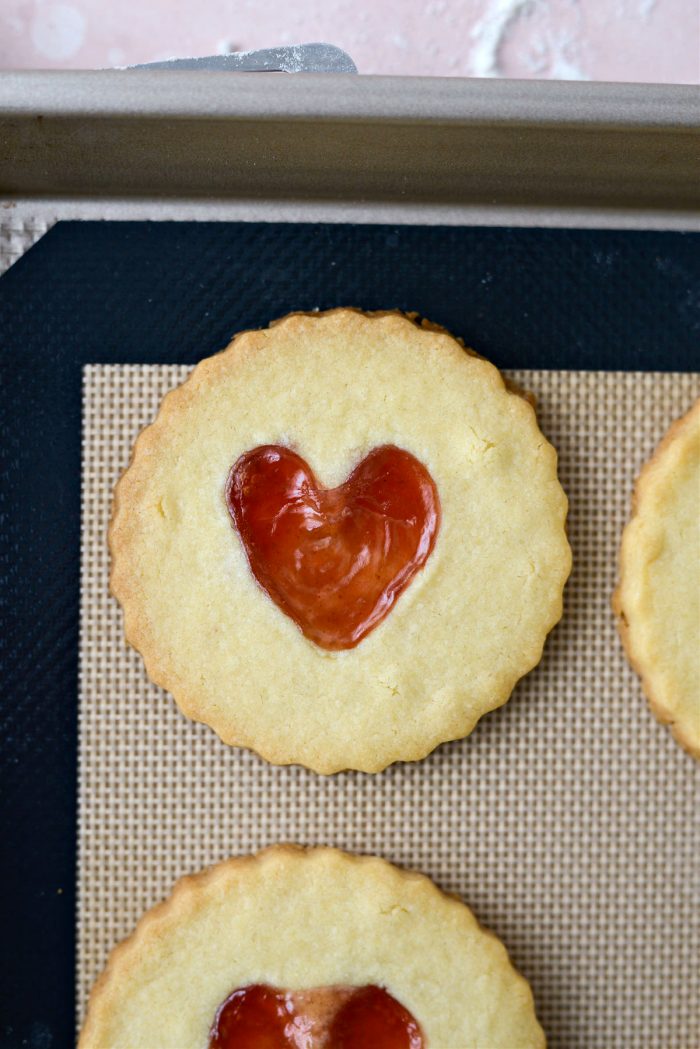 cute close up of Jam Heart Butter Cookies