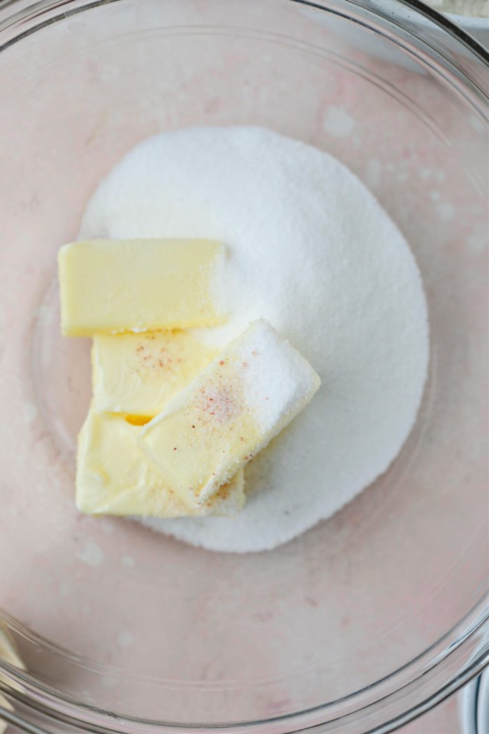 unsalted butter, sugar and fine salt