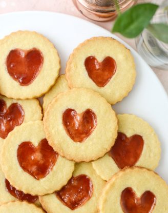 Jam Heart Butter Cookies