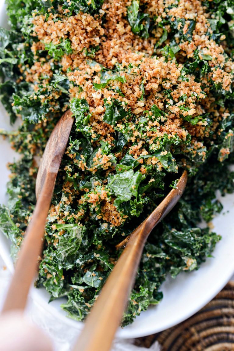 Kale Salad with Creamy Caper Dressing Simply Scratch