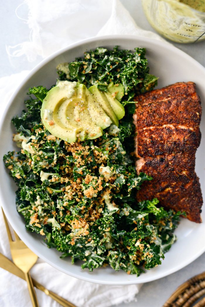 Kale Salad with Creamy Caper Dressing