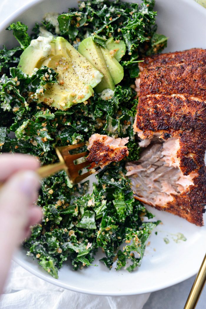 Kale Salad with Creamy Caper Dressing