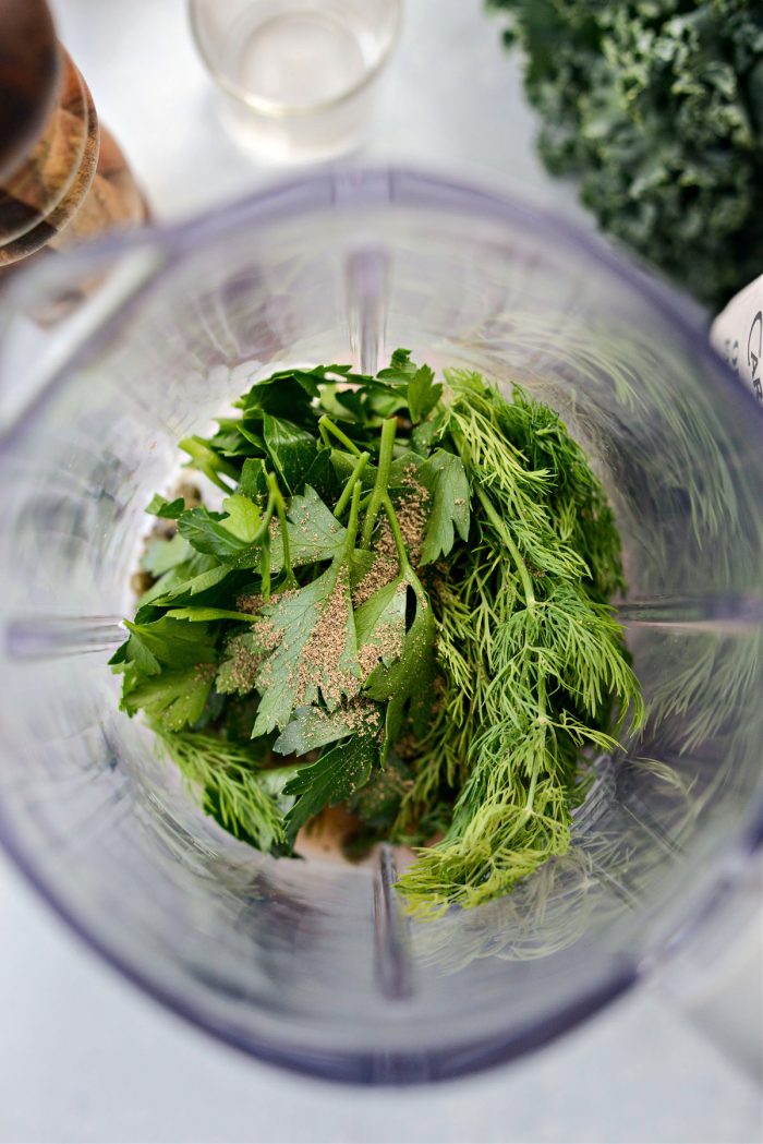 parsley, dill and black pepper