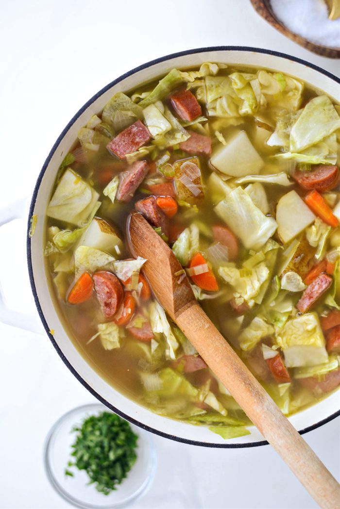 stir until heated through and cabbage is wilted and tender