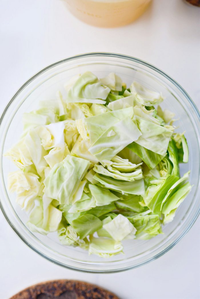 prepped cabbage in a bowl