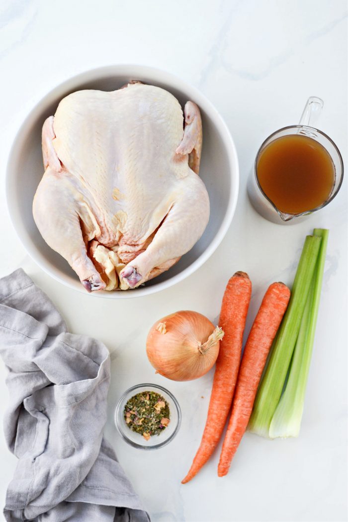 Ingredients for Slow Cooker Whole Chicken