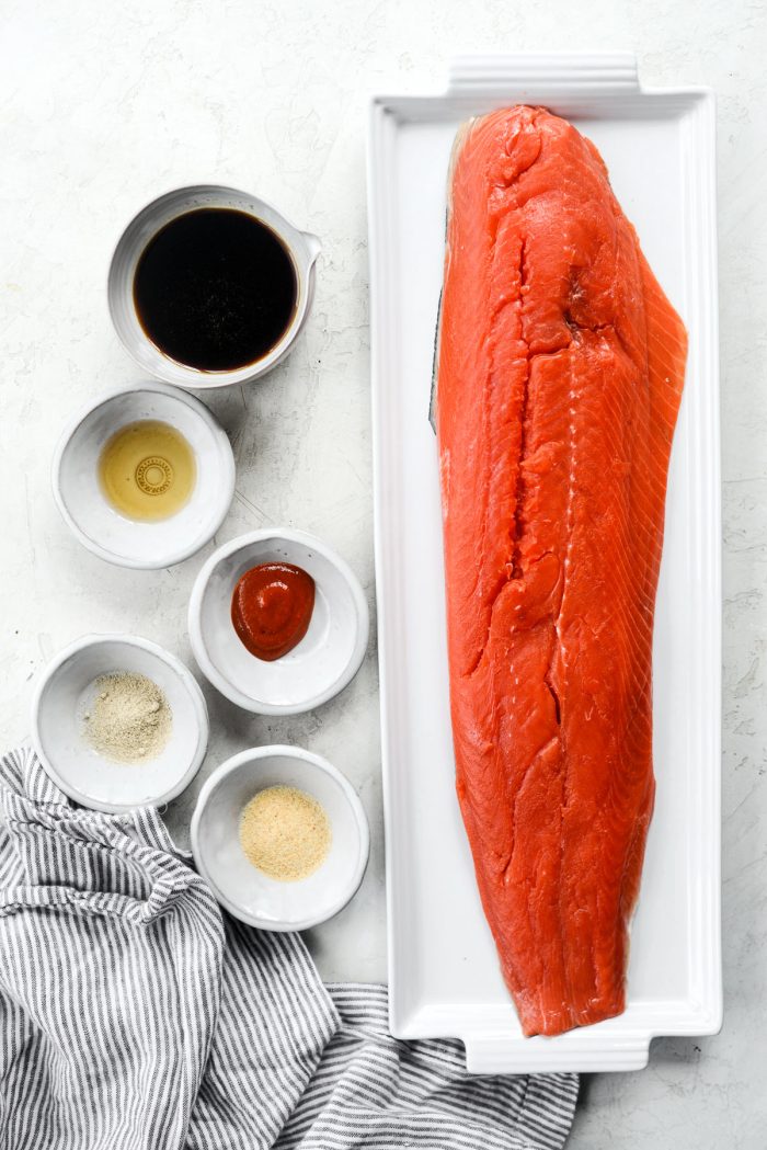 ingredients for air fryer sriracha salmon
