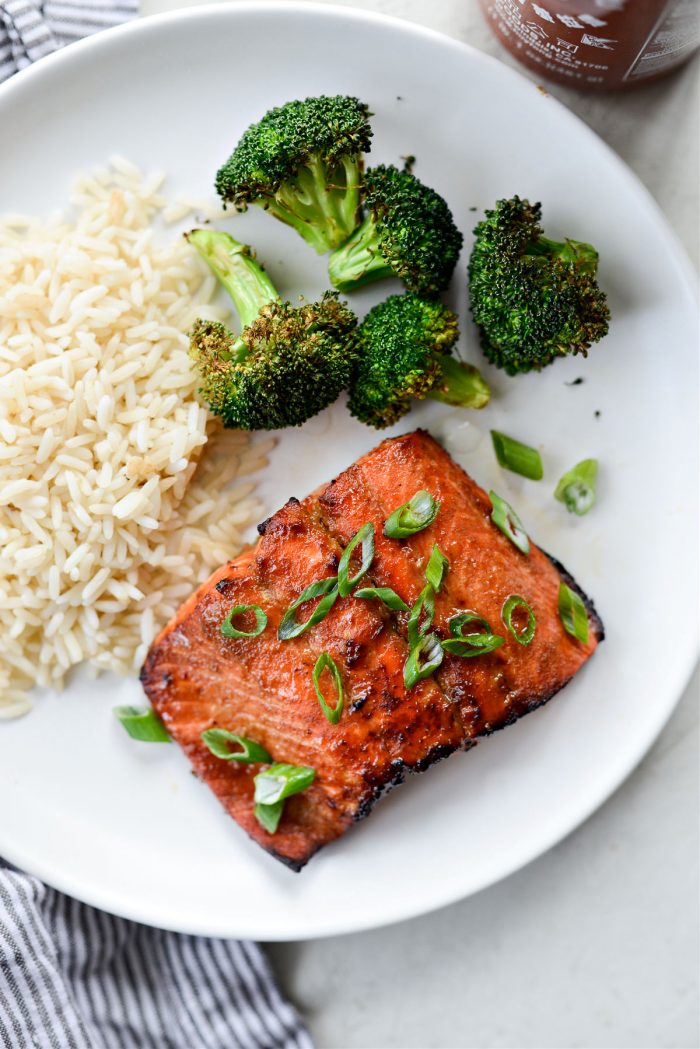 Air Fryer Sriracha Salmon