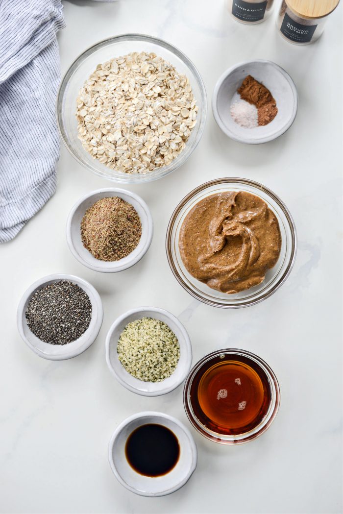 ingredients for Almond Butter Granola