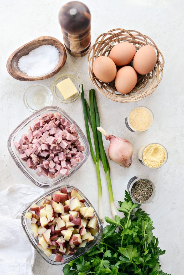 ingredients for Corned Beef Hash with Eggs