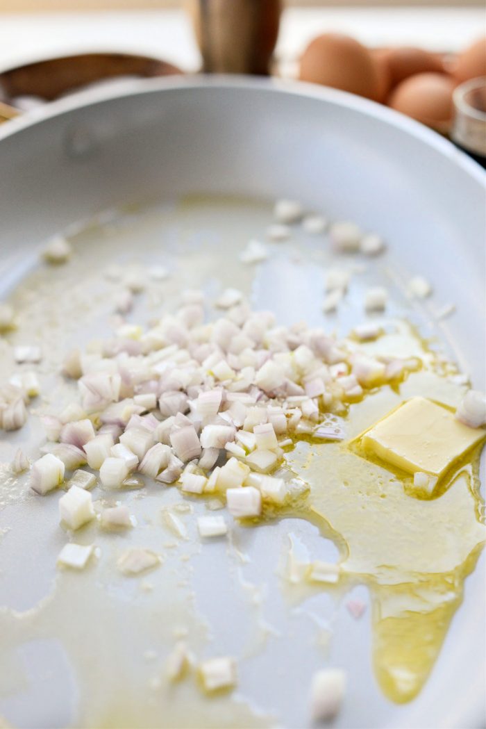 sauteing shallots in butter and oil